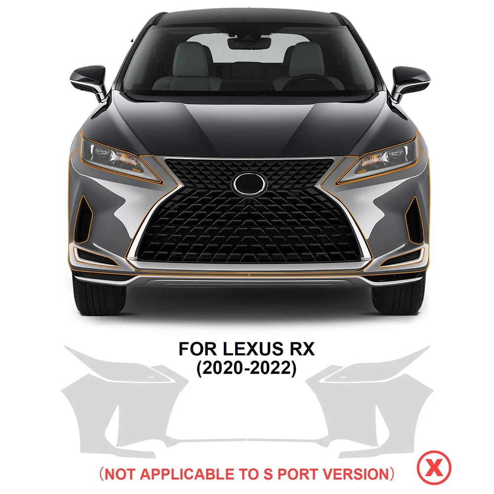 

8.5Mil TPU Bumper Hood Paint Protection Film For Lexus RX 2020-2022 Pre-cut PPF Kit Clear Bra Car Body Anti-Scratch Resistant