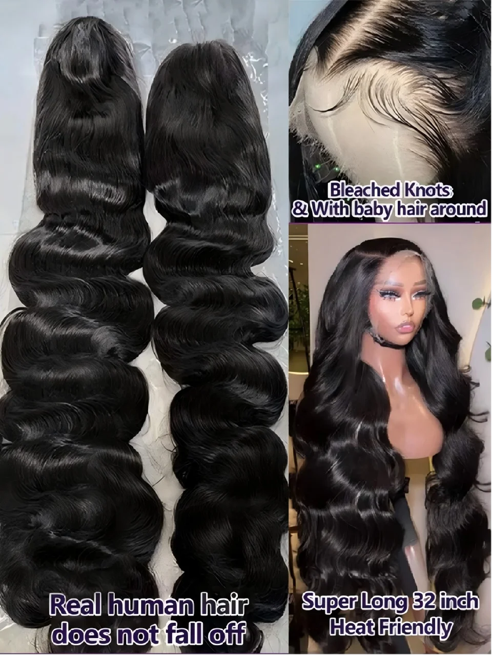 250 密度 30 40 インチ実体波 13 × 4 1​​3 × 6 HD レースフロント人毛ウィッグ女性のための 5 × 5 レースフロント事前摘み取られた人毛