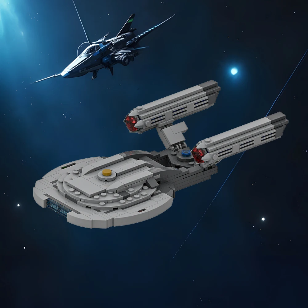 MOC Space Trek NX-01 Enterprise Modell Bausteine Raum Film Schlacht Schiff Militär Schlacht Ziegel DIY Kreative Spielzeug Geschenke