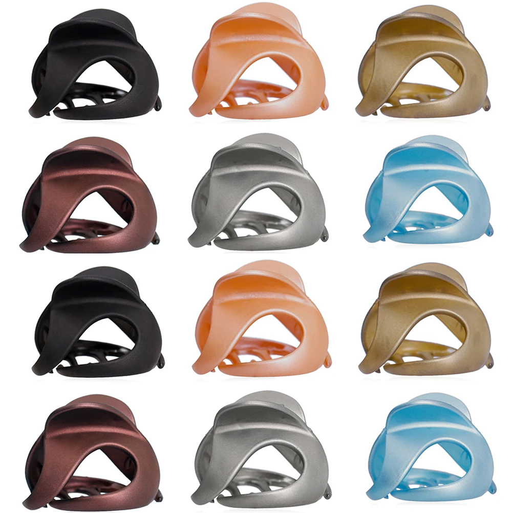 

12 Pcs Hair Claw Clips Durable Lightweight Sturdy Construction Non Slip Shower Protection Fashionable Style Women Girls