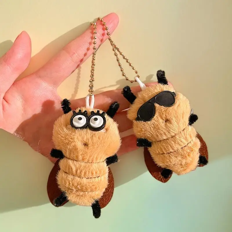 만화 플러시 바퀴벌레 모양 장난감 참 학생 가방 장식 재미있는 선물 액세서리 학생용