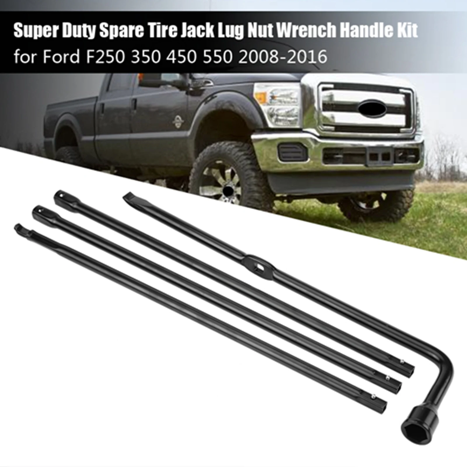 Spare Tire Jack Lug Nut Wrench Handle Kit for 350 450 550 2008‑2016