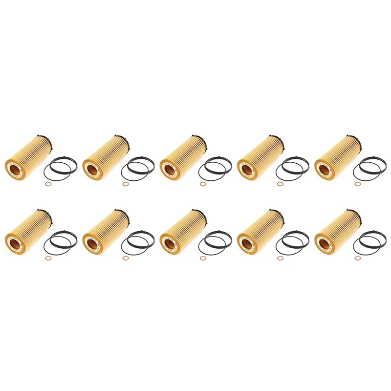 

10Pcs Car Oil Filters For BMW X5 X6 3 5 7-Series E90 E92 E93 E91 3.0L 2008-2013 11427808443 Accessories