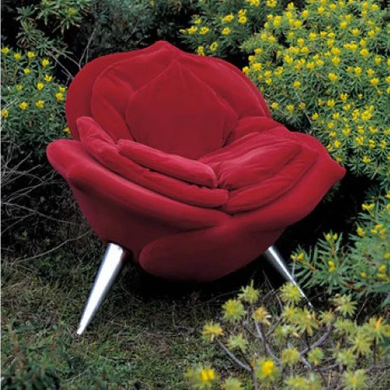 

Modern Fashion Couch Simple Single Leisure Chair Light Luxury Creative Net Red Rose Petal Chair