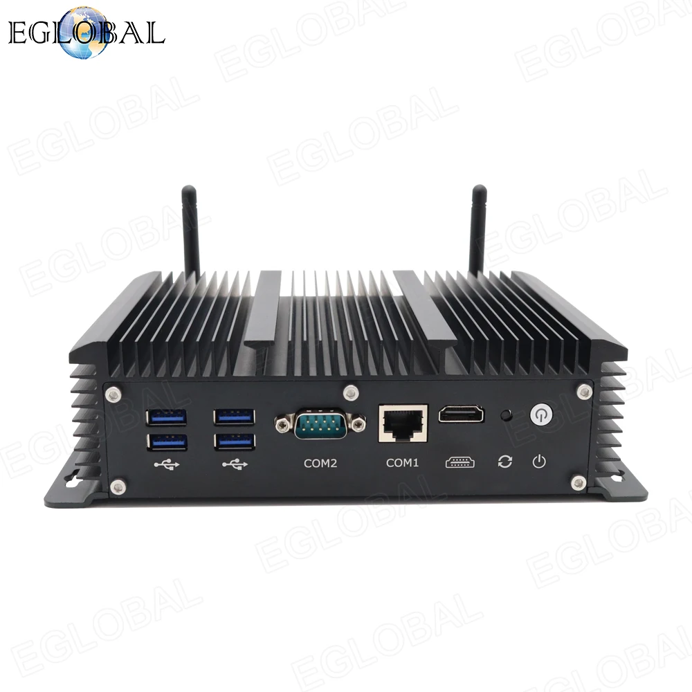 EGLOBAL 10th tanpa kipas Mini PC 32G RAM 512G SSD komputer Desktop Firewall VPN lunak Router 6 LAN komputer klien tipis Industri PC