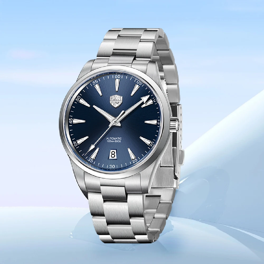 

Rollstimi 2025 New Brand Men's Mechanical NH35A Automatic Watch Men AR Sapphire Mirror Stainless Steel Waterproof Wristwatch