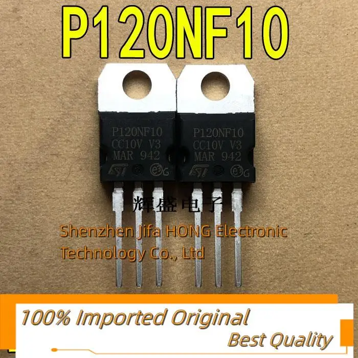 10PCS/Lot  P120NF10 STP120NF10 ST TO-220 N-Channel    MOSFET 120A 100V  Imported Original  Best Quality