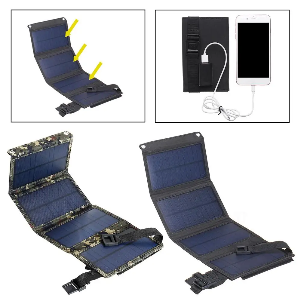 USB Foldable Solar Panel Portable Flexible Small Waterproof 5V Folding Solar Panels Cells For Mobile Phone Battery Charger
