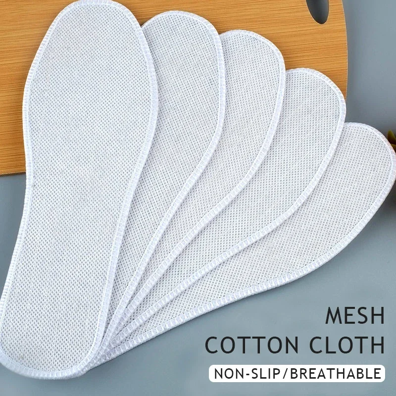 3 Pairs Cotton Linen Insoles Feet Deodorant Breathable Soft Sole Men Women Shoe Insert Comfortable Sweat-Absorbing Pad