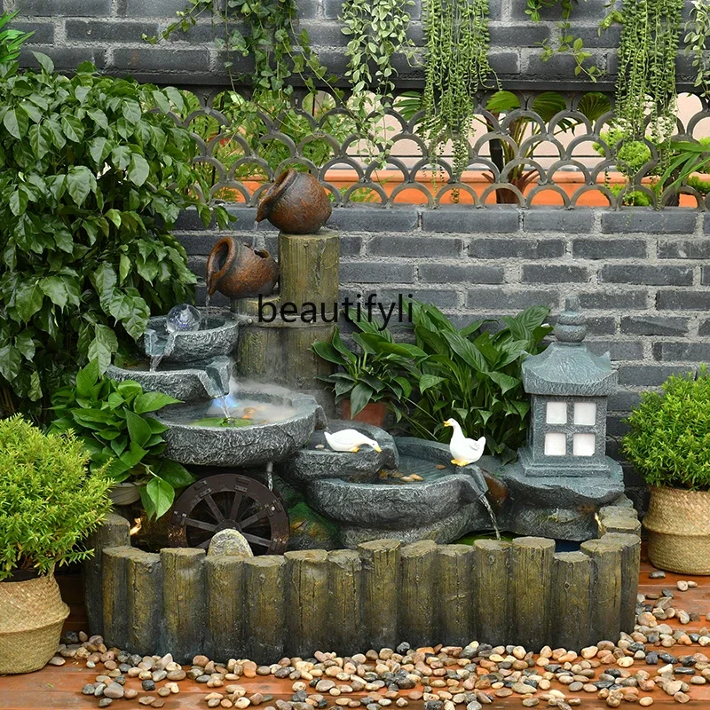 

Courtyard Fish Pond Flowing Water Ornaments Water Circulation Landscape Fish Tank Decoration Pottery Pot Fountain