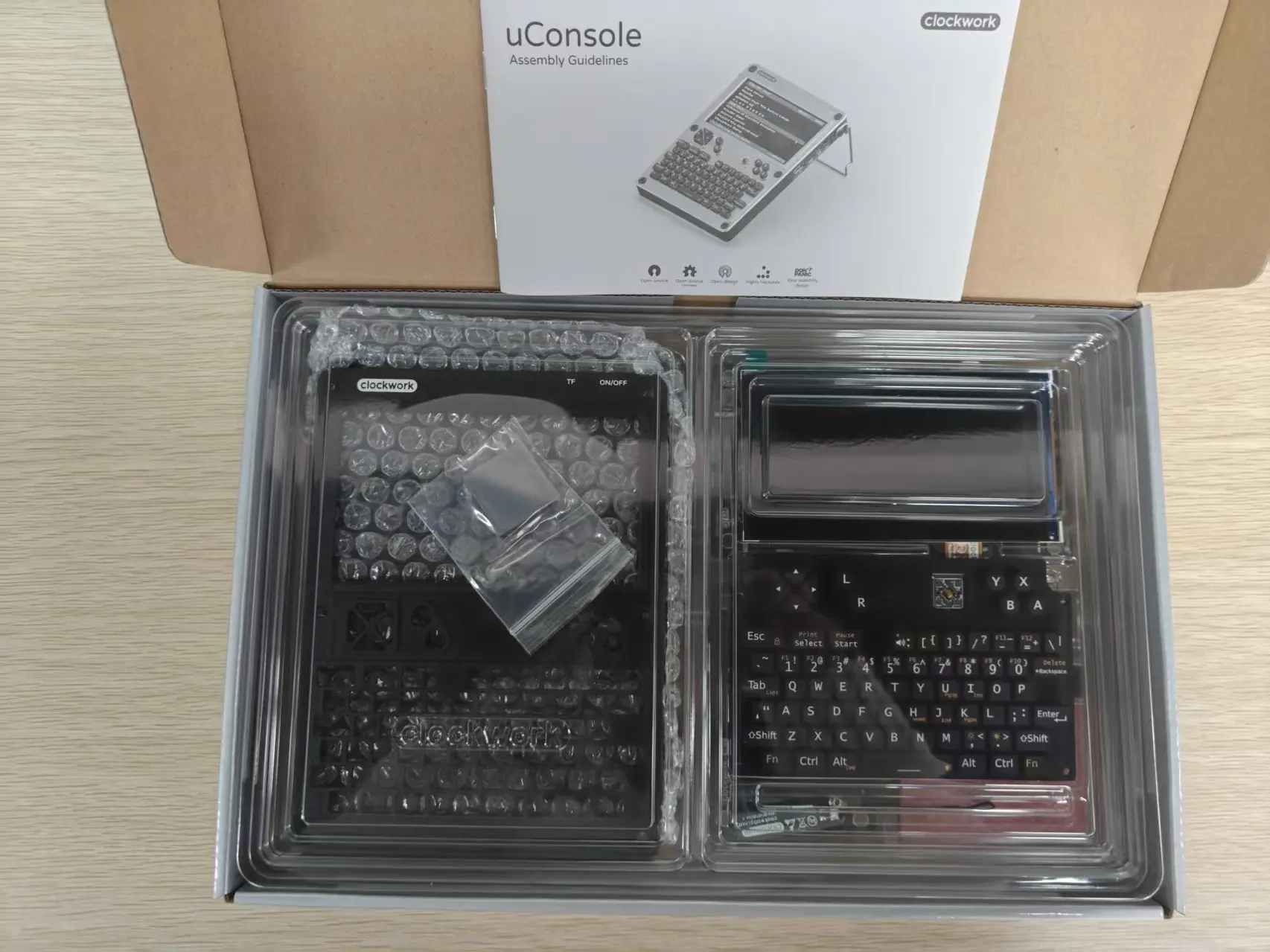 New ClockworkPi uConsole Kit, 300 pieces in stock Silver & Black