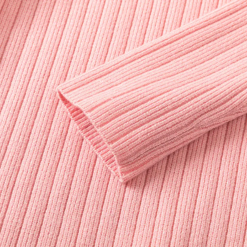 Factory direct sales autumn and winter new European and American children's base knitted girls' flower collar pullover sweater