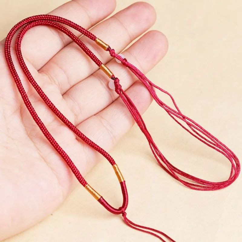 Necklace Rope Thin Pendant Rope Simple Men's and Women's Hand-woven Jade Necklace Pendant Rope