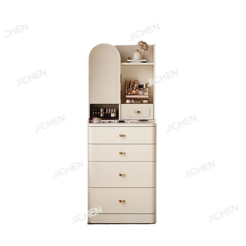 

Небольшой комод для спальни, прикроватная тумбочка, встроенный современный простой стол для макияжа для маленькой квартиры, многофункциональный сундук для хранения