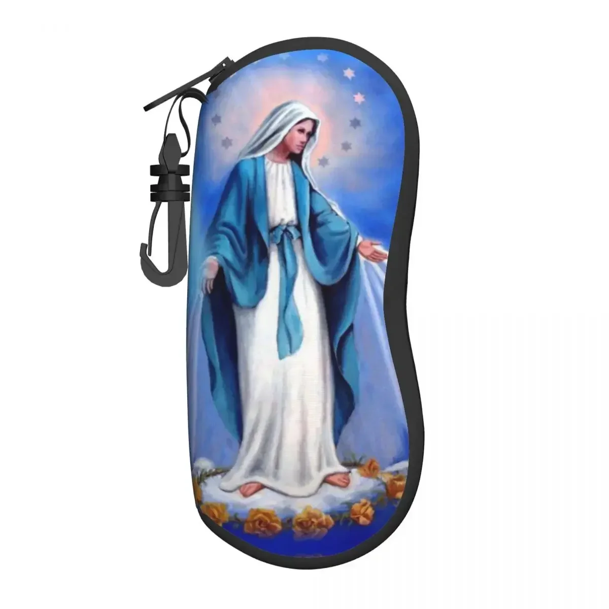 Catholic Virgin Mary Shell Eyeglasses Case Men Women Fashion Our Lady of Fatima Glasses Case Sunglasses Box Pouch