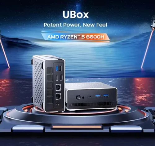 Imagen 2 del producto Mini PC CHUWI UBox, AMD R5, 16GB DDR5, 512GB, 6600H, 6 Núcleos, 12 Subprocesos, PCIe 4.0, SSD, WiFi 6, BT5.2, Mini Ordenador de Escritorio