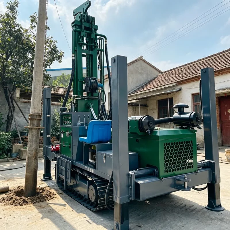 Hot Sale 500 Meter Deep Full Hydraulic Mine Rig Water Well Drill Machine Crawler Mounted Rotary Borehole Drill Customized