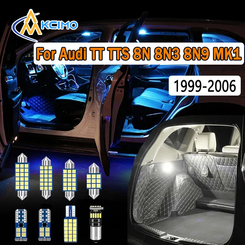 

LED Interior Light Kit Canbus For Audi TT TTS 8N 8N3 8N9 MK1 1999-2006 Super Bright Dome Map Door Lights Easy Install Bulbs Set