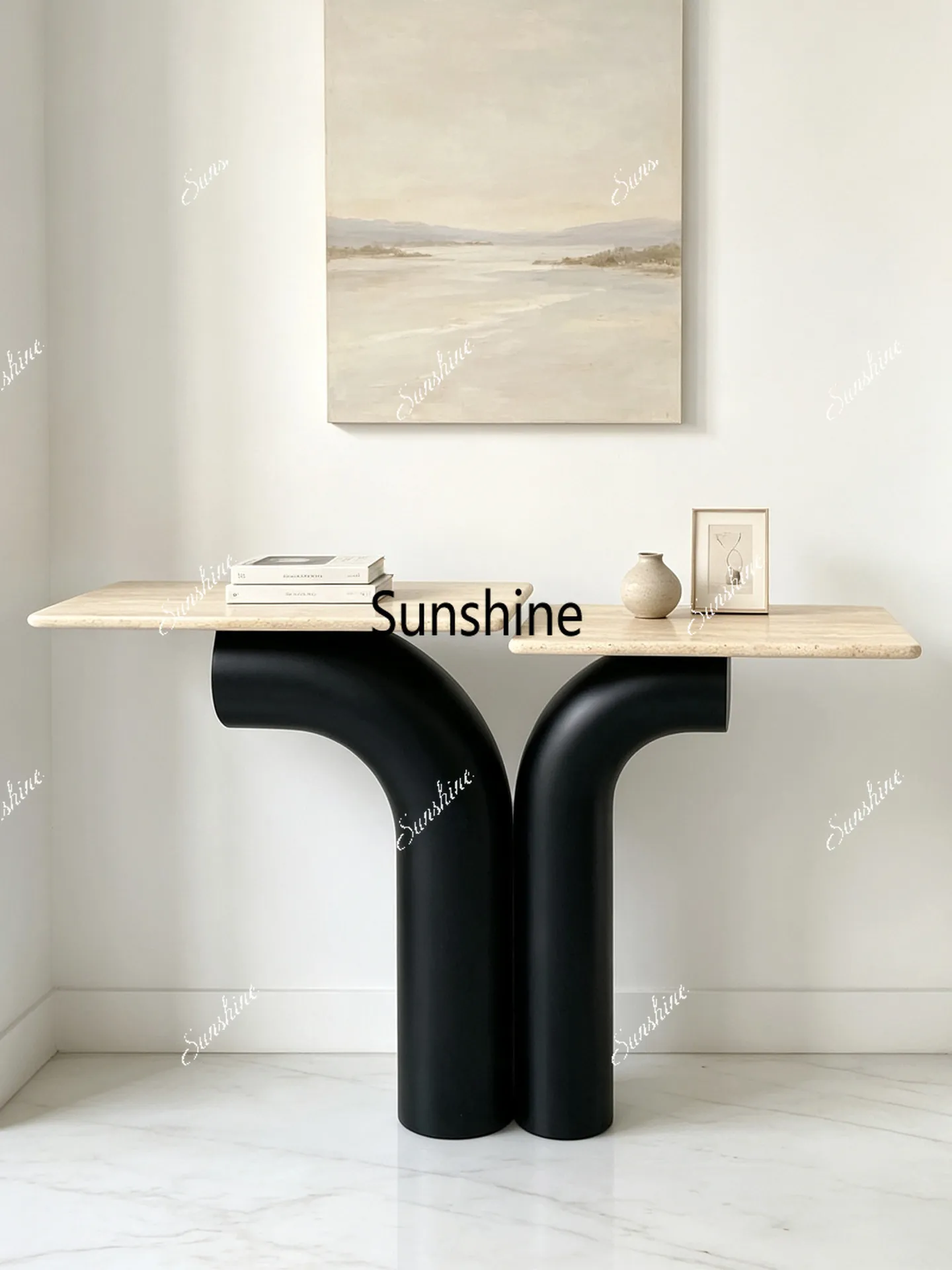 Creative marble entrance table Nordic long narrow table