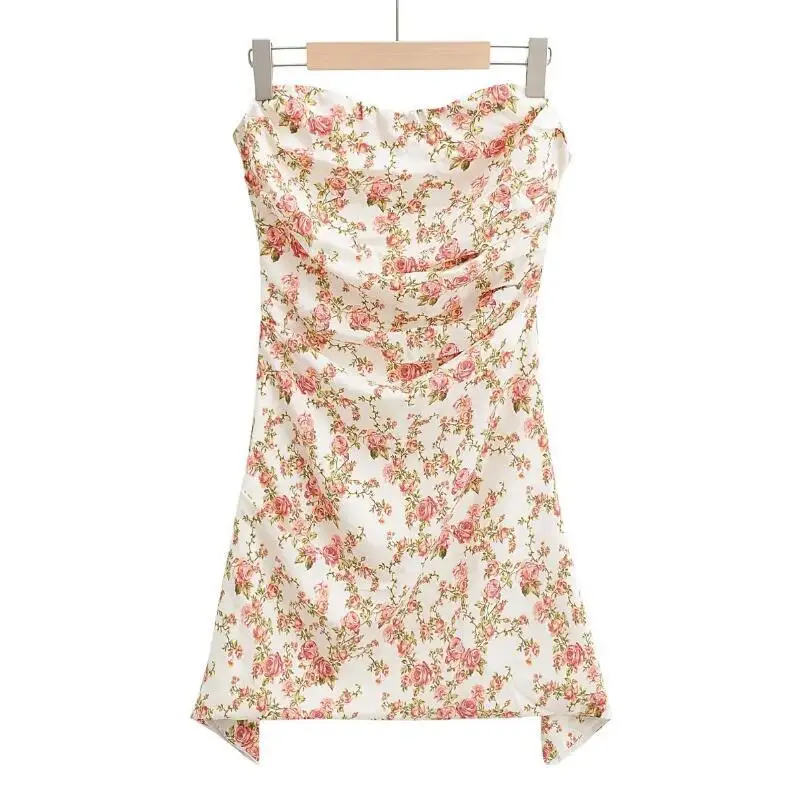 Sommer Hochzeit Gast Kleid Frauen 2025, Mini Liebsten Satin Kleid Sexy Bodycon Geburtstag Party Kleider Weibliche Vestidos