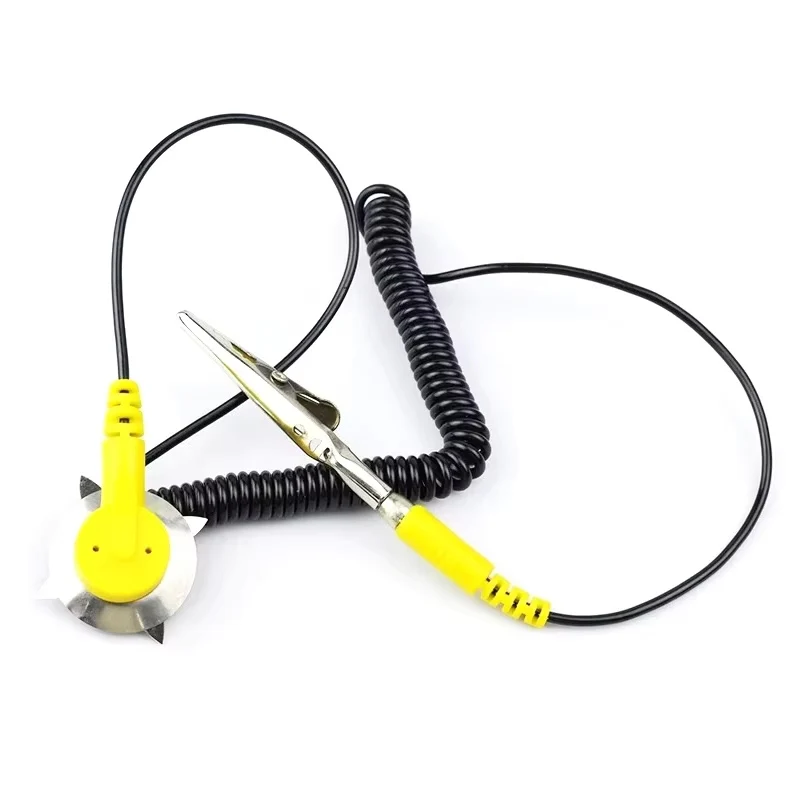 Professional Anti Static ESD Ground Socket L Shaped Socket Banana Plug ESD Wrist Strap Grounding Wire Electrostatic Earth Cable