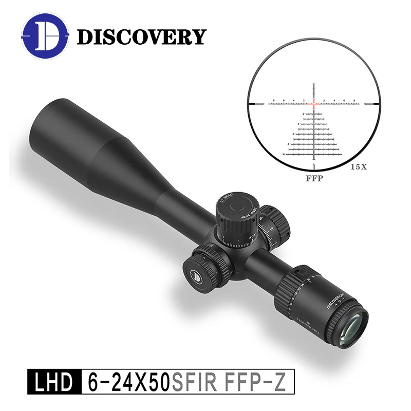 Discovery LHD 6-24X50SFIR FFP-Z Rifle Hunting Scope ZERO STOP HD Bright Glass Riflescope Tactical Optical Shooting Sights