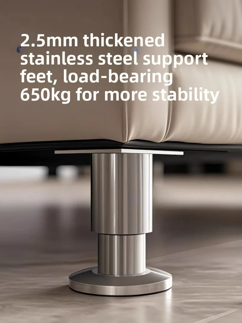 4PCS Stainless Steel Support Foot Pad High Base Furniture Metal Bracket Pole Cabinet Foot Replacement 12/18/25CM DIY Adjustable