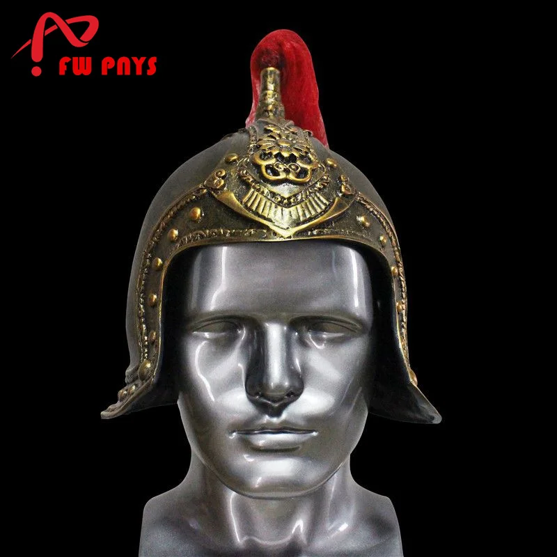 Złoto Srebrny Starożytny Chiński Kapelusz Generała Dla Dorosłych Żywiczny Żołnierz Zbroja Kapelusz Halloween Karnawał Akcesoria