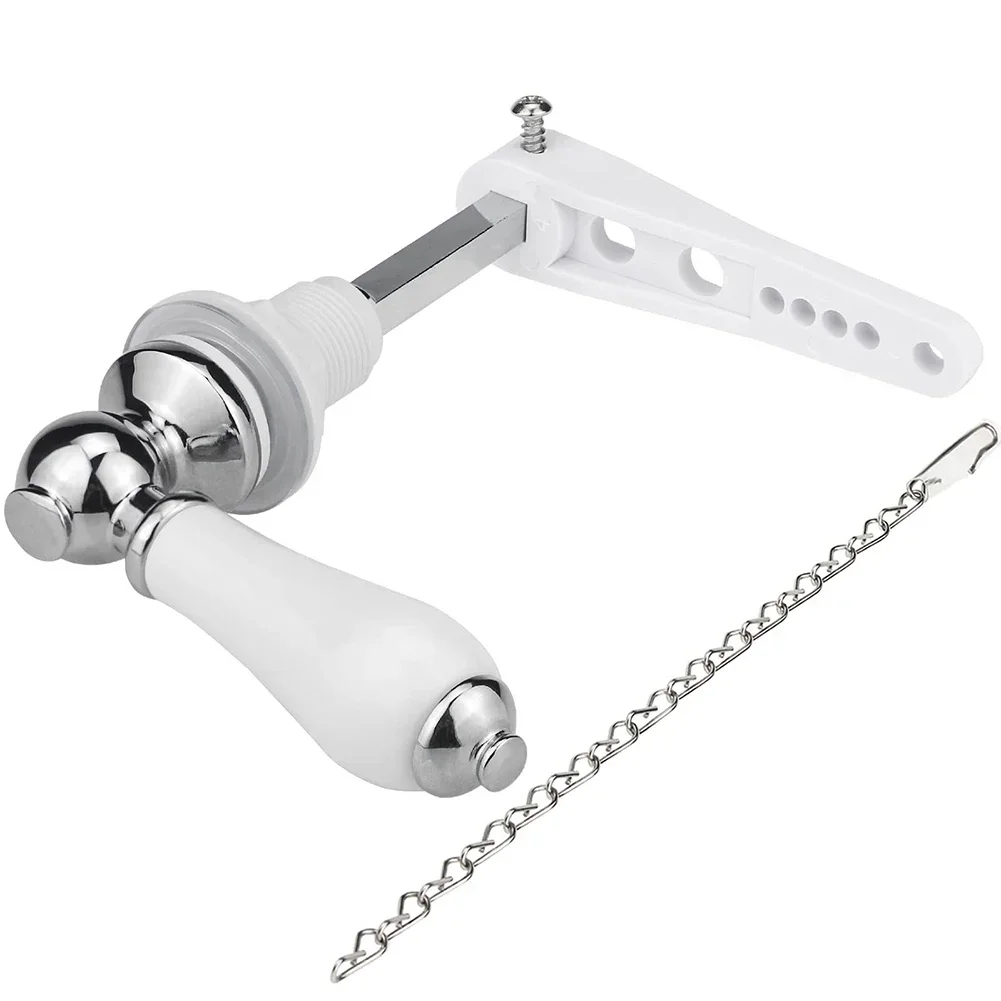 Toilet Repair 10.5 Cm Long Metal Flush Lever Toilet Handle Replacement High-quality Material Screw Fitting Zinc Alloy Handle