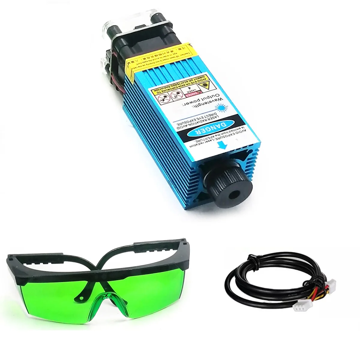 

12V 405nm 500mW Violet/Blue Dot Light TTL PWM Control Carve Engraving Laser Module with Safety Glasses