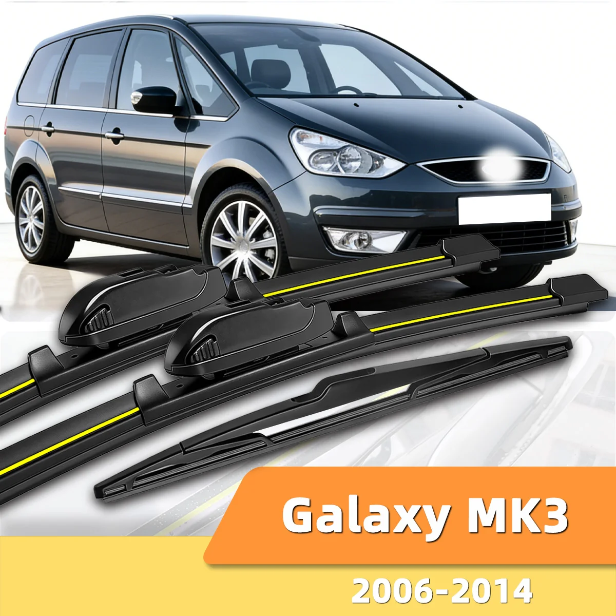 

3PCS Front And Rear Windshield Wipers Suitable For Ford Galaxy MK3 2006-2014 Automotive Windshield Accessories 2008 2009 2012