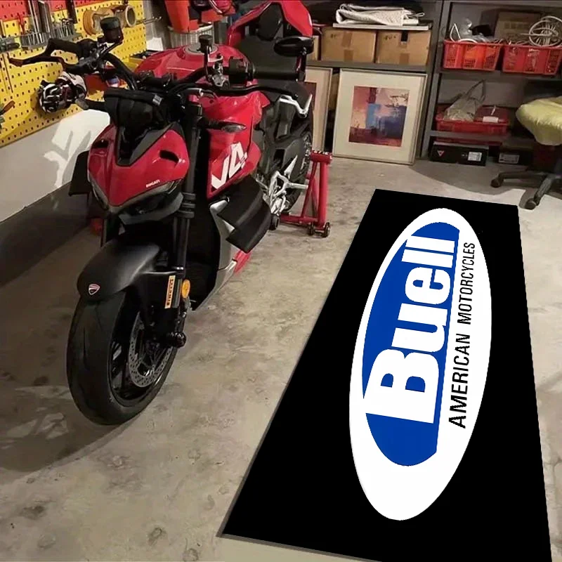 B-Buells Racing Motorcycle Carpet Garage Mat Racing Cool Moto Display Motorcycle Display Mat Hallway Anti-slip Home Decor Rug