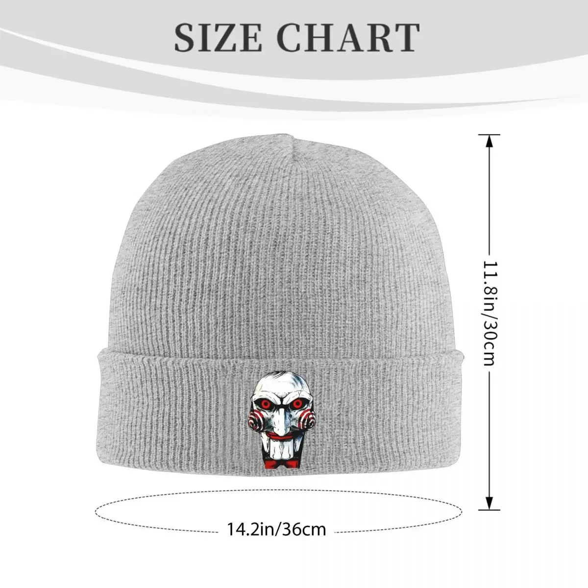 Saw Billy Knitted Caps for Women Men Skullies Beanies Winter Hats Acrylic Horror Movie Casual Caps