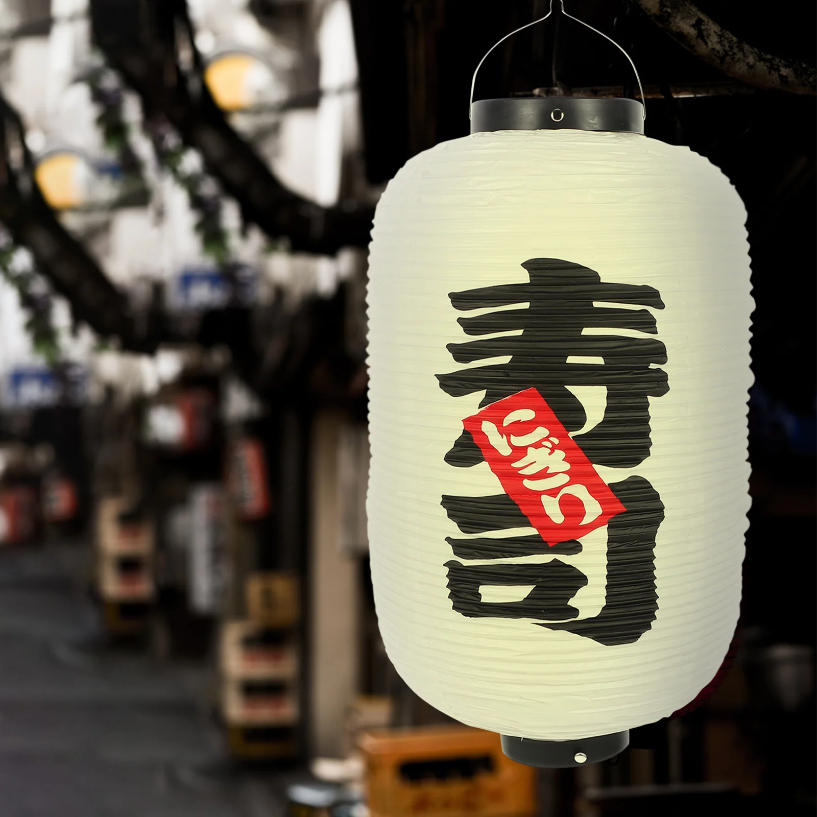 

1pc Japanese Sushi Lantern Hanging Foldable Waterproof Pendant Light For Outdoor Indoor Restaurant Bar Decor Japanese Style