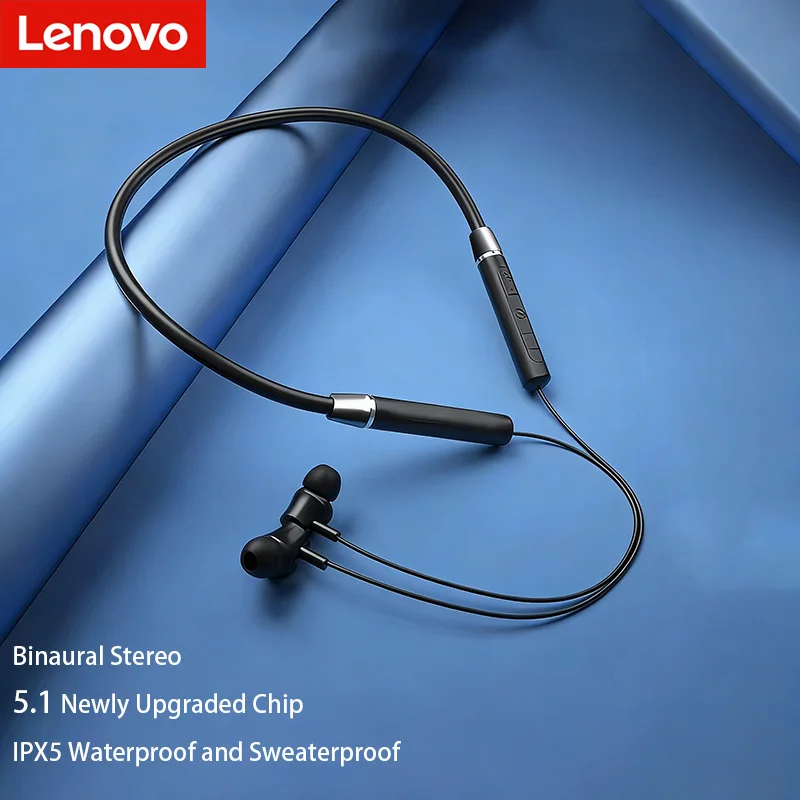 Lenovo HE05X Bluetooth Earphones Earphone Waterproof Earplugs HIFI Sound Magnetic Neckband Headset Sports Headphone