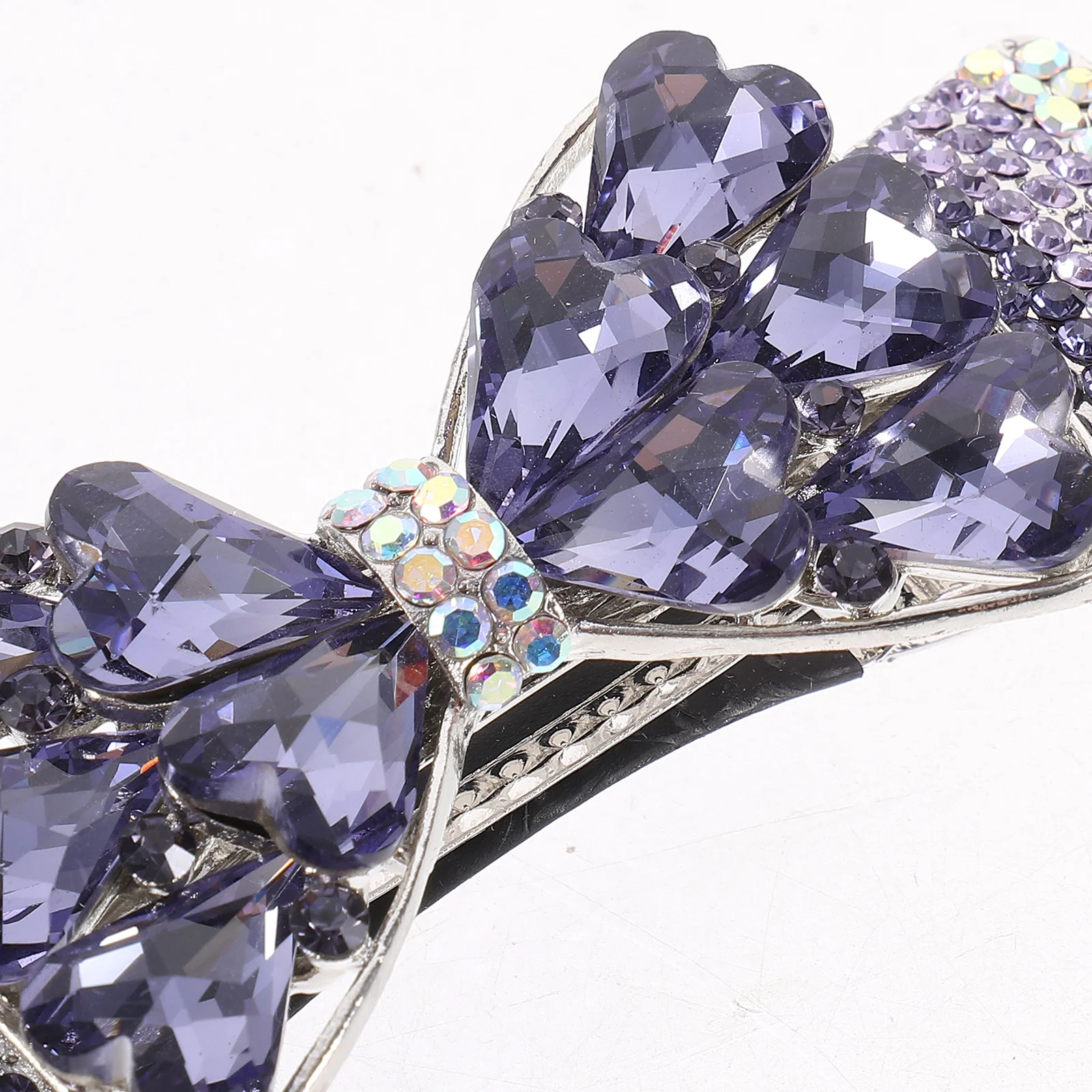 

Rhinestone Hair Clips Women Accessories Metal Claw Barrettes Bow Bride Wedding Party Tail Hairnaments