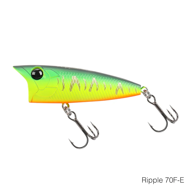 TSURINOYA Popper Vissen Lokken 70F Topwater Drijvende Wobbler 70mm 12g RIMPEL Kunstmatige Harde Aas voor Snoek Bass oppervlak Model