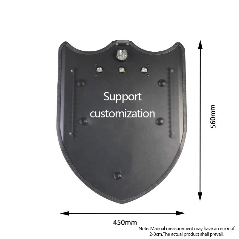 Aluminum alloy three-color illuminated arm shield, anti-riot arm shield, security equipment, shield-type arm shield