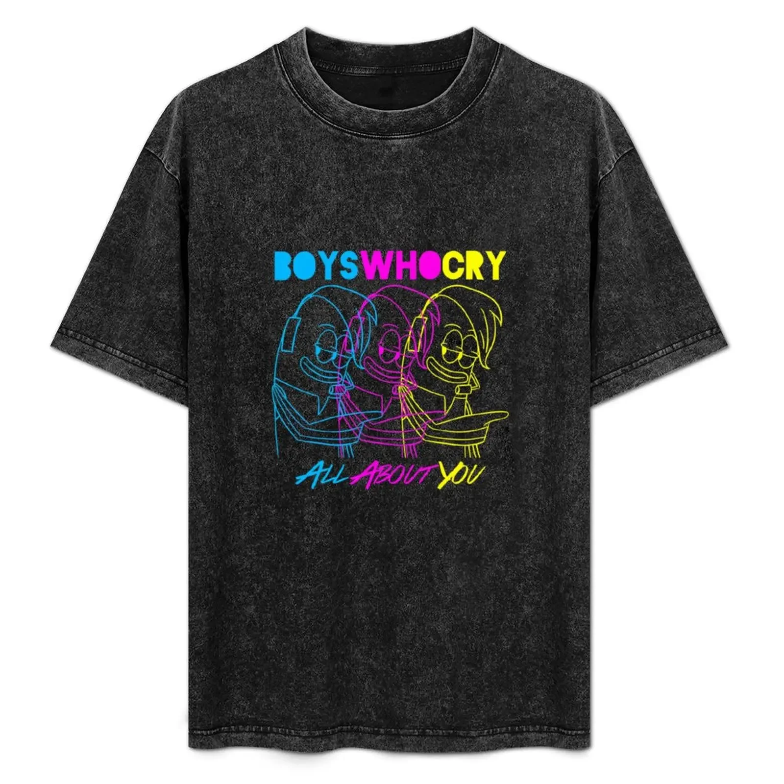 

Boys Who Cry (Cyan, Magenta, Yellow) T-Shirt Casual Fashion Print Tee Top