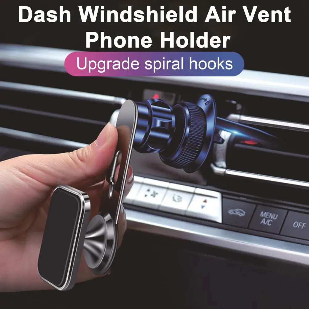 Convenient Dashboard Windshield Air Vent Car Phone Holder Aluminum Alloy Car Phone Mount Telescopic Phone Accessory