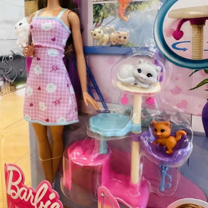 バービー人形猫エンターテイメントギフトボックスセットおもちゃアニメ美少女人形猫教育子供子供のおもちゃ女の子の誕生日プレゼント