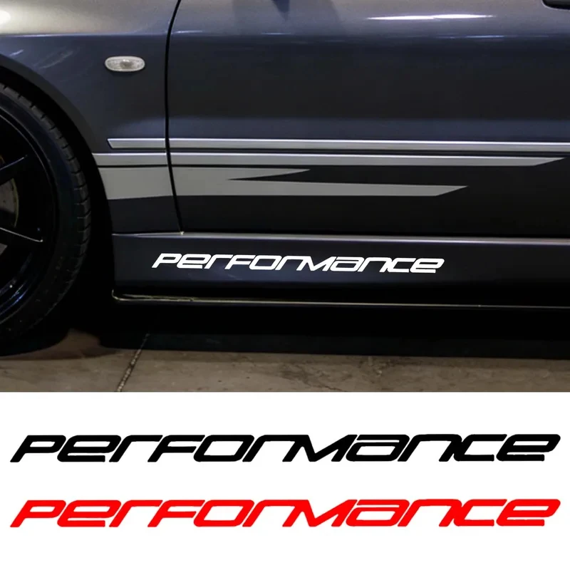 2 Stück Performance-Autoaufkleber, wasserdicht und UV-beständig, selbstklebende modifizierte Vinyl-Aufkleber für DIY-Seitenkarosserie, Tür, Fenster