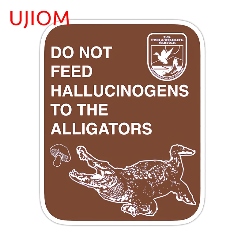 UJIOM Do Not Feed Hallucinogens To The Alligators Wall Sticker Baby Nursery Room Adhesive Decals Wallpaper Home Decoration