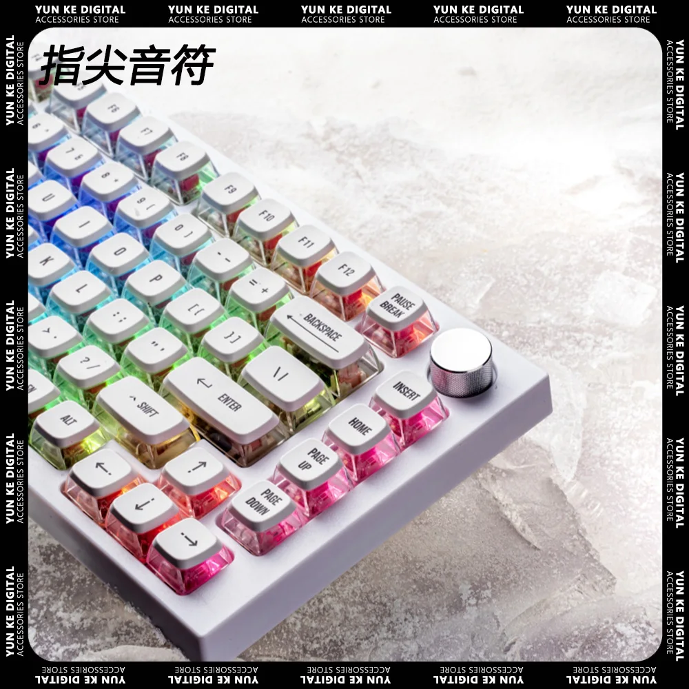 

White Keycap PBT Sublimation Mechanical Keyboard Keycaps Set ASA Height Pudding Key 122 keys Creative PC Gamer Accessories Gift