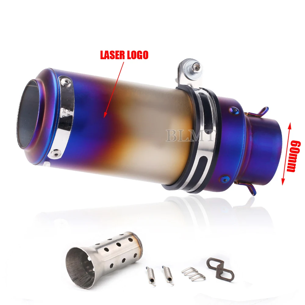 Universele 51/60mm motorfiets sc uitlaat inox uitlaat koolstofvezel uitlaat met DB Killer voor z900 R3 R25 MT07 MT09 R1 Z400 Z650