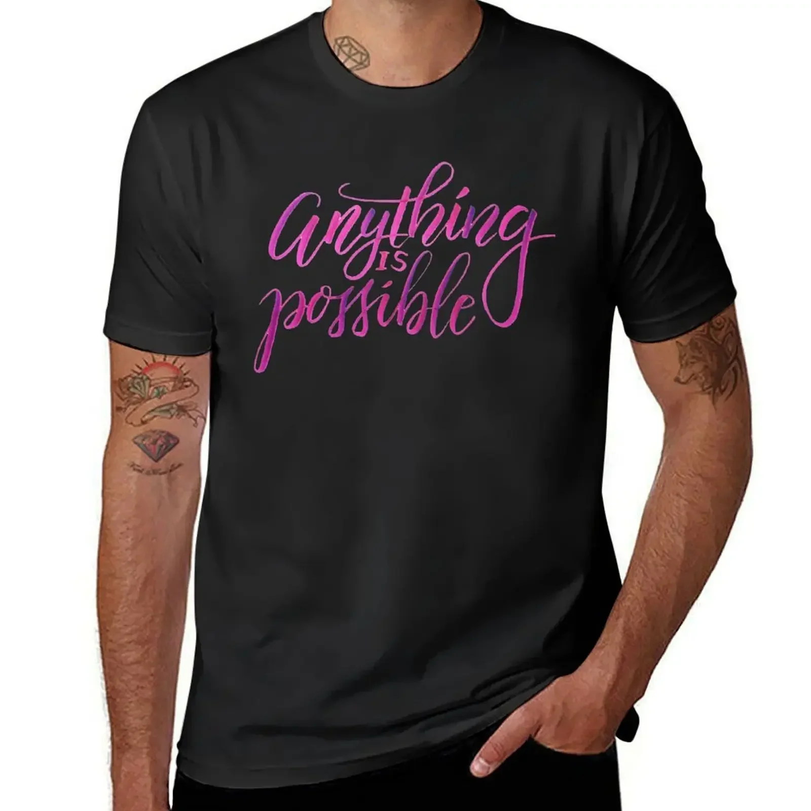 Anything is possible T-Shirt sports fans plus size clothes mens funny t shirts