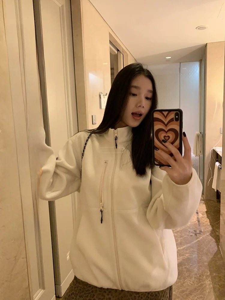 

YOKLASS женское шерстяное пальто цвета хаки свободного покроя Lazy Sle High End Feelment Осень-зима Новое поступление корейский Sle на молнии...