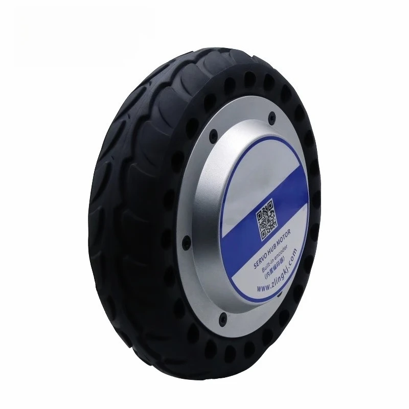 8 Inch 4096 Line Precision Hub Servo Motor Kit-1 Drive 2 Motor System with Built-in Encoder,IP65 Waterproof AGV Robotics Drive