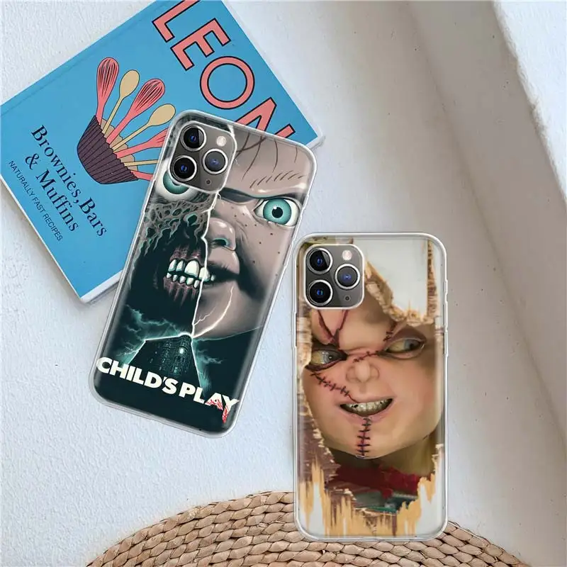 Seed of Chucky Clear Case For iPhone 11 13 14 Pro 15 Pro Max 12 Mini 16 XR X XS Max 7 8 Plus Funda Clear Soft TPU Pho