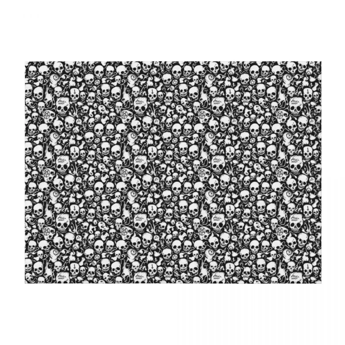 

Abstract Horror Skulls Throw Blanket Beach Hairy warm winter Thermals For Travel Blankets